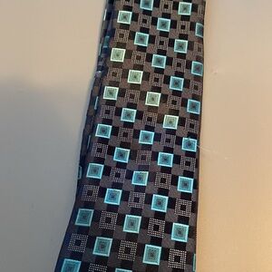 Alexander Julian Black and Blue Checkered Tie